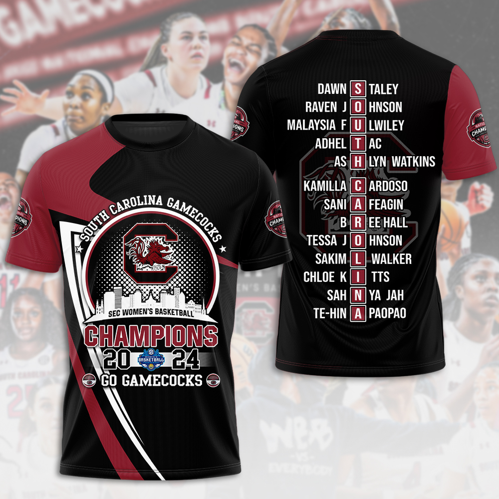 South Carolina Gamecocks Women's Basketball Champions Apparels